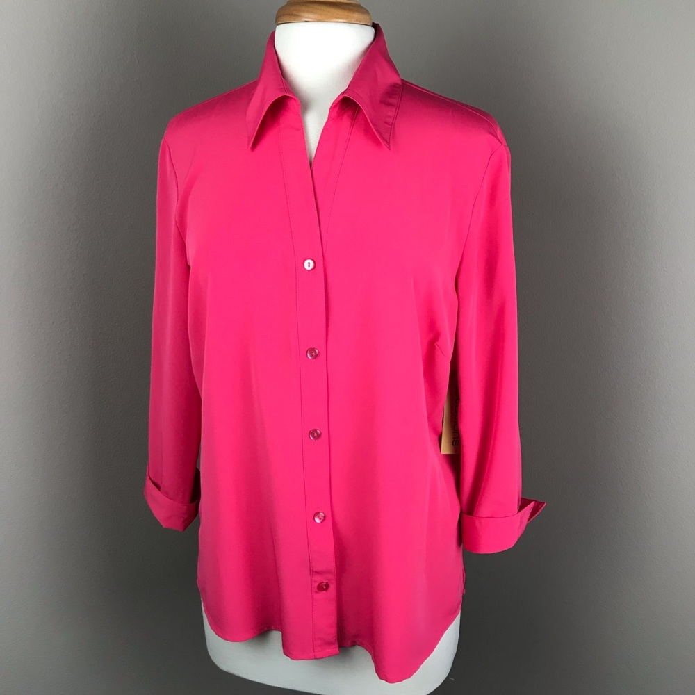 Button-Down Blouse w 3/4- sleeves | Notations
